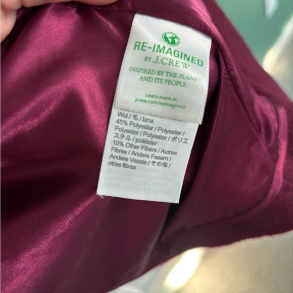 J. Crew Wine Lady Day Coat - Picture 4 of 7